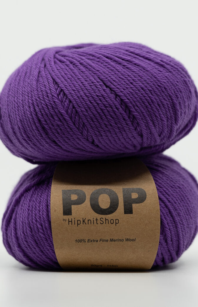 purple merino yarn pop