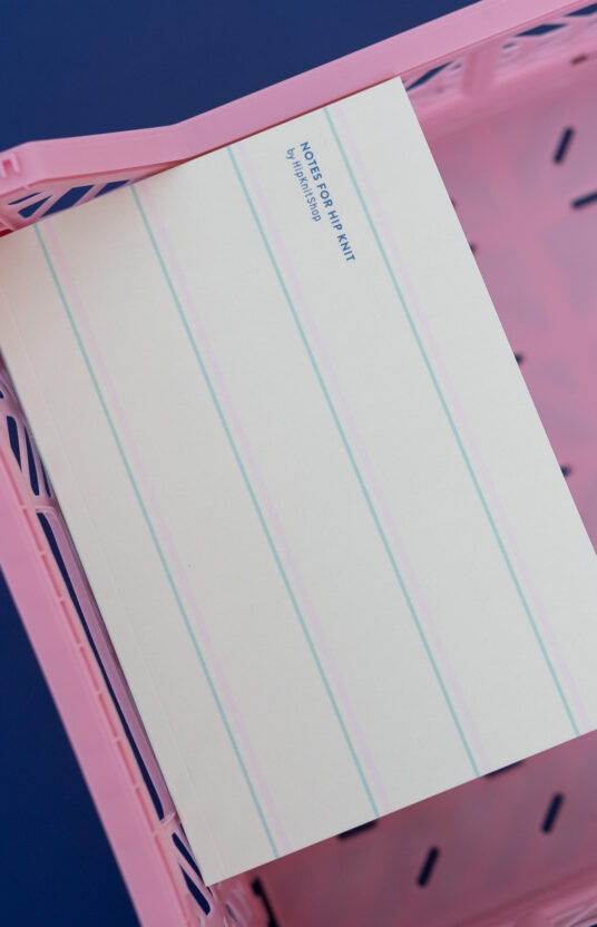 strikkejournal blanke ark