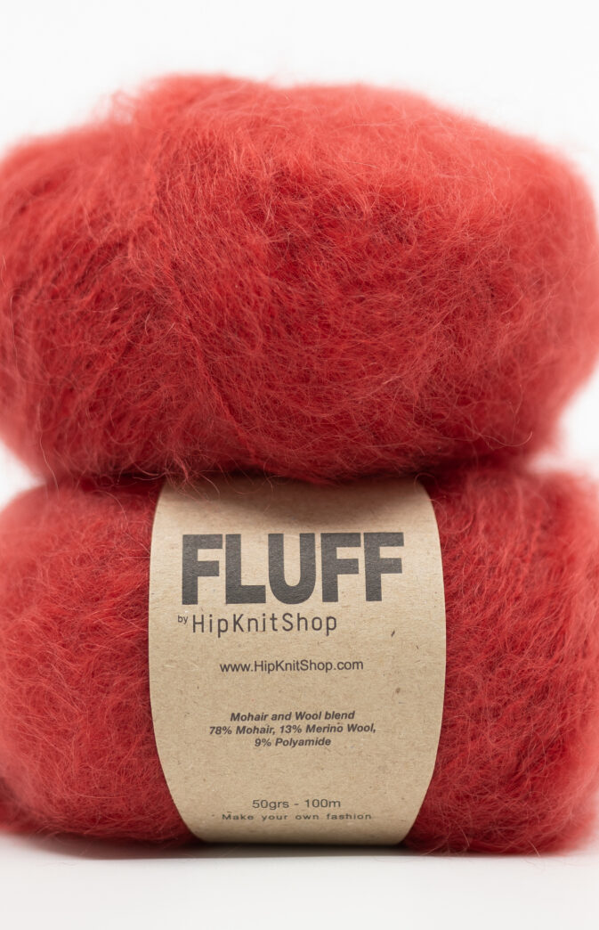 red mohair yarn