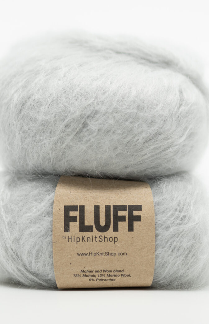 lys grå mohair garn