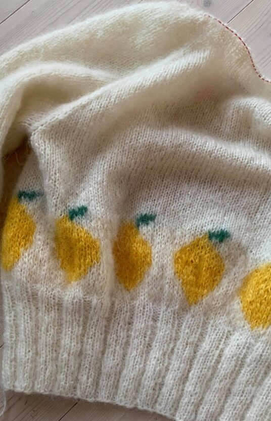 lemon knitted cardigan