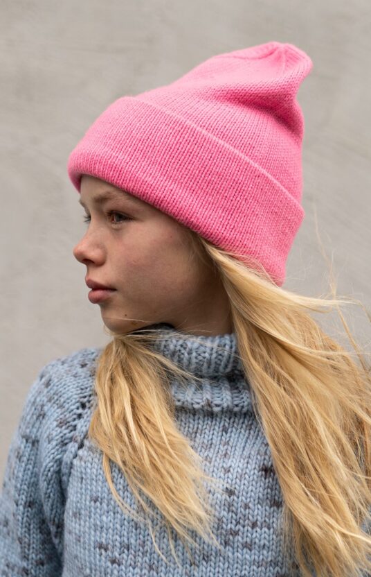 enkel lue barn strikkeoppskrift