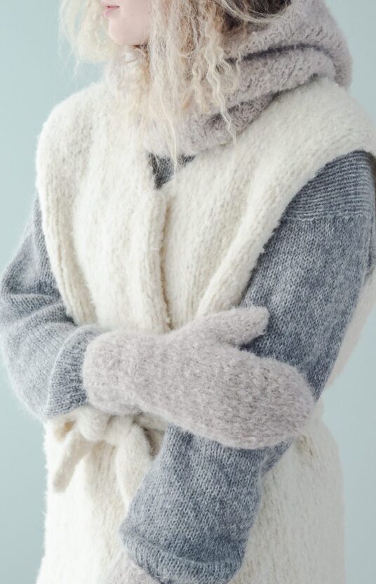 strikkeoppskrifter vinter dame hoodie