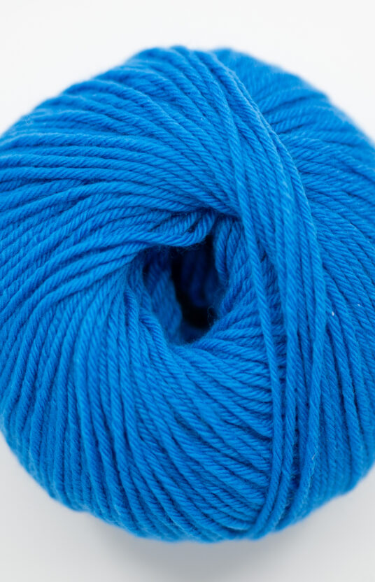 garn nettbutikk knall blå pop merino