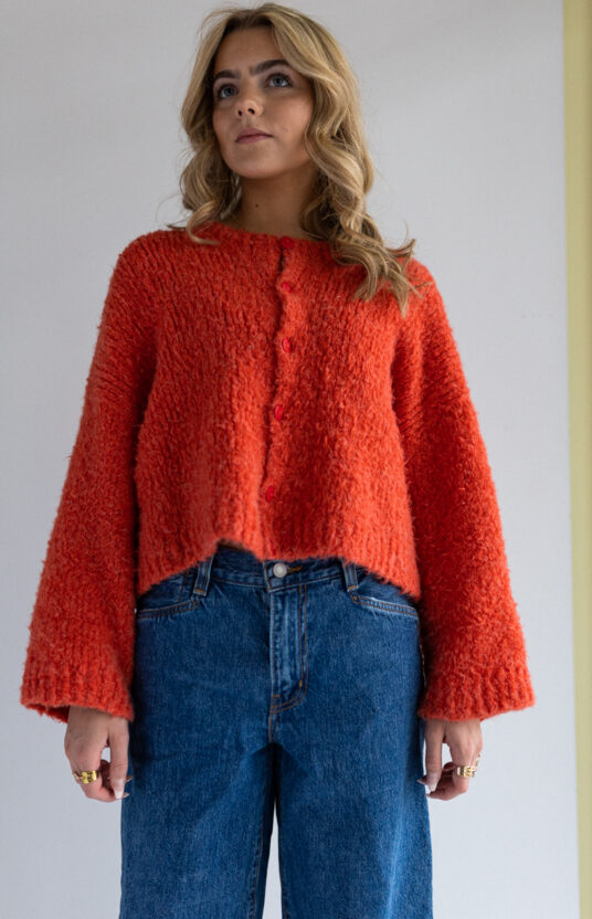 Berry cardigan strikkeoppskrift