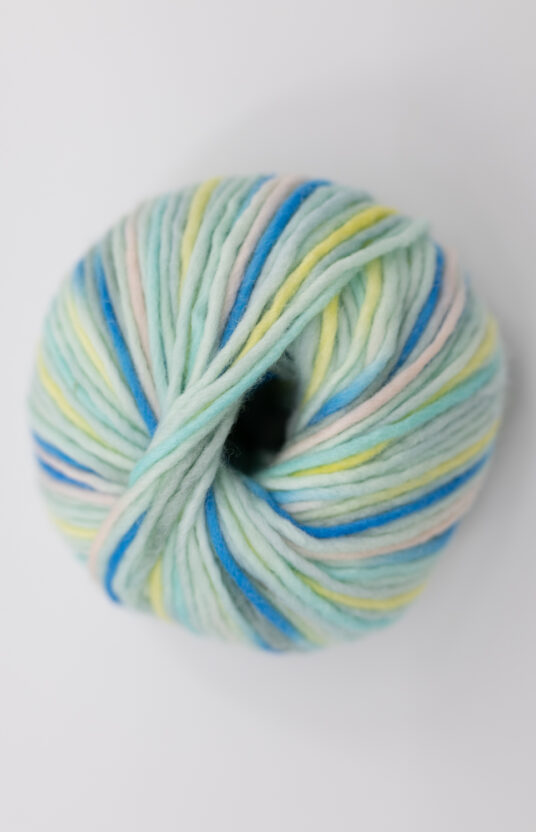 Håndfarget garn fargerikt lys blå tykt garn Hip Wool nettbutikk mulesingfri rws
